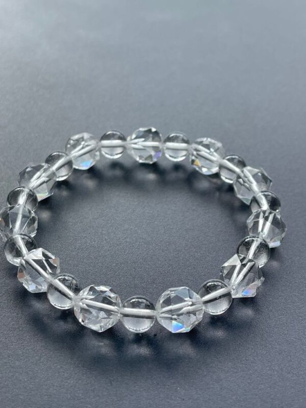 Clear Quartz Diamond Cut Bracelet