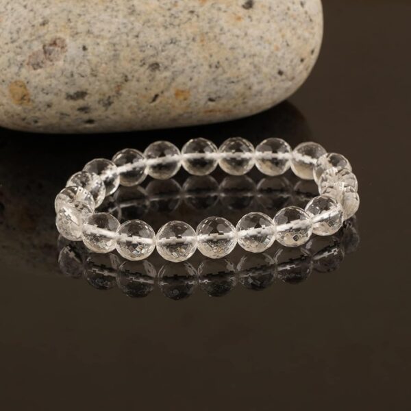 Clear Quartz Diamond Cut Bracelet - Image 2