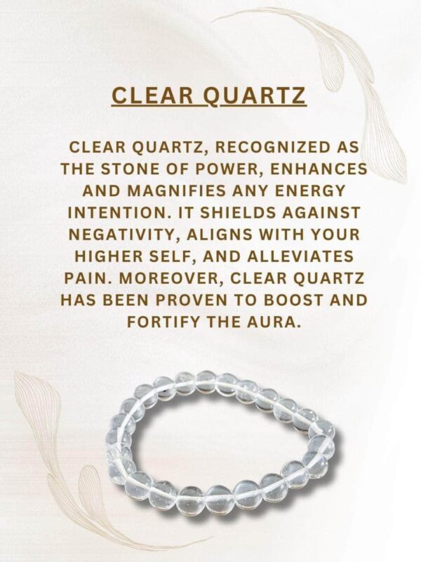 Clear Quartz Diamond Cut Bracelet - Image 3